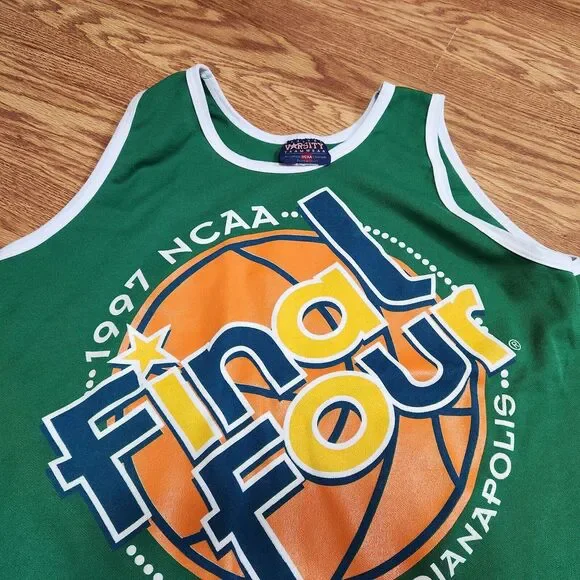 Vintage 1997 NCAA Final Four Jersey Mountain Dew Green Size XL Indianapolis Top - Picture 3 of 9